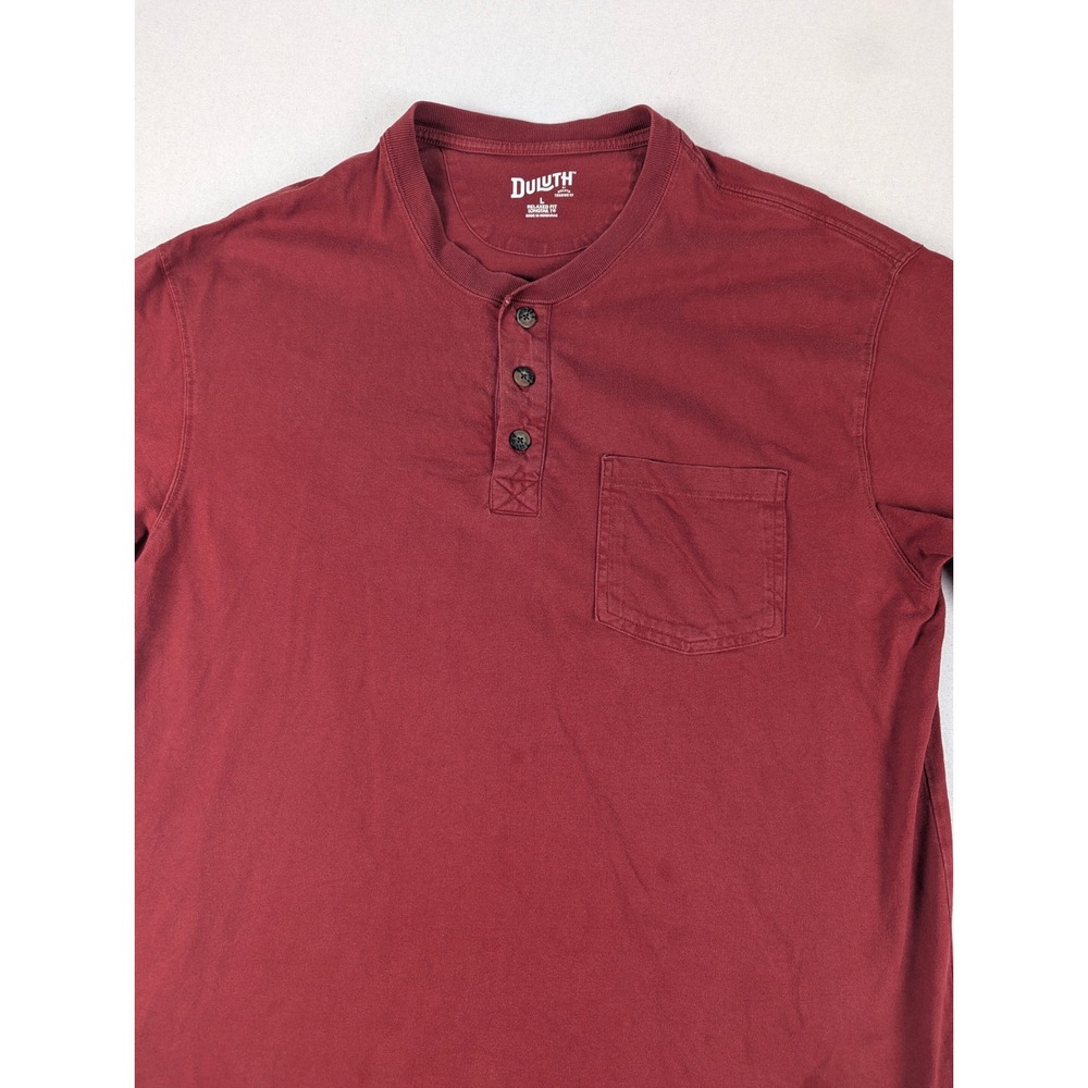 Duluth Trading Company Mens Longtail T Henley Shirt Bundle 3 Pack Red Black L - Picture 2 of 16